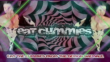 The Demon Shemale Mesmerizes you to wank and eat your cum cum BY GoddessLana