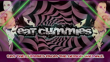 The Demon Shemale Mesmerizes you to wank and eat your cum cum BY GoddessLana