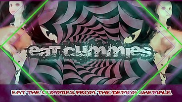 The Demon Shemale Mesmerizes you to wank and eat your cum cum BY GoddessLana