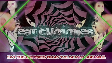 The Demon Shemale Mesmerizes you to wank and eat your cum cum BY GoddessLana