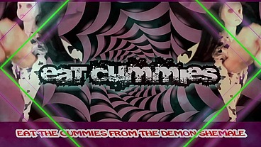 The Demon Shemale Mesmerizes you to wank and eat your cum cum BY GoddessLana
