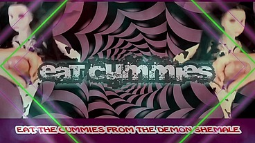 The Demon Shemale Mesmerizes you to wank and eat your cum cum BY GoddessLana