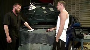 Mechanic Takes it Up the Butt