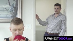 RawNextDoor.com - Hairy stud Alex Tanner barebacks his weight lifting lover Charlie P