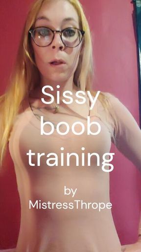 Sissy Bra Training