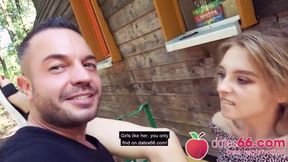 Naughty Encounter! Petite Blonde Banged in Abandoned Location - POV Adventure
