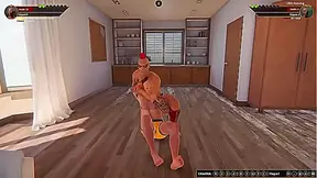 Aaron Battles Lillith Redwing in Naked Fighter 3D Arena Showdown