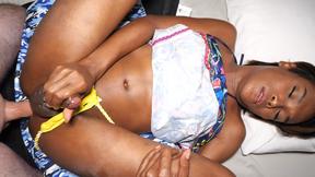 ”Amateur Thai ladyboy Jina has to satisfy her lovers throbbing white dick”