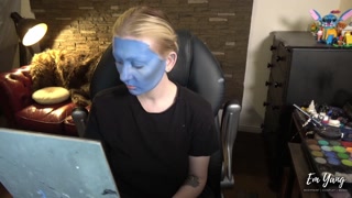Twi'Lek Star Wars Full Nude Body-Paint Timelapse
