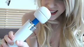 This busty blonde is my new favorite webcam model and she loves her vibrator