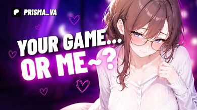 Your girlfriend teases you raw while you game hard core asmr anime blowjob