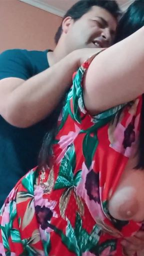 Horny Stepmom in the Kitchen - Stepson Couldn't Help Himself.