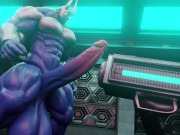 E-Zoid Finnter cock growth animation