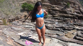 Pee on the beach compilation Candy Debby