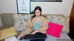 Clothed amateur chats in webcam show