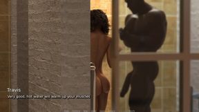My Hotwife - Gameplay - Roleplay - Wife in Gym Shower & Wife Sunbath Nudist Beach