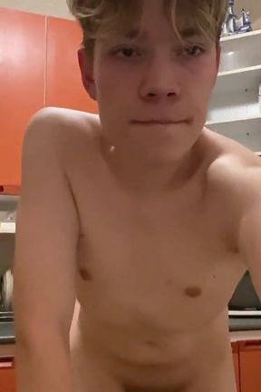 An Angry Russian Bear Fucks a 19-year-old Twink in the Kitchen