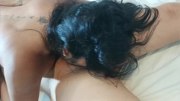 Trío con la ex de mi cornudo rica colorada