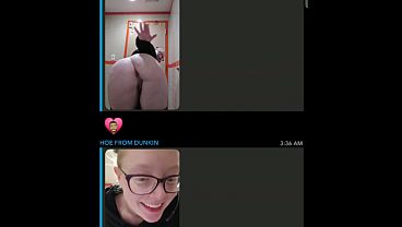 White girl shows off big booty with BBC in homemade Snapchat vid