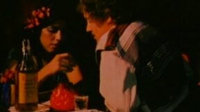 Retro all natural babe has passionate sex with her lover
