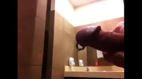 Public restroom wank