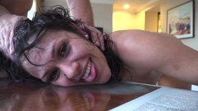 Sweet hardcore fuck with a long-legged brunette Samia Duarte