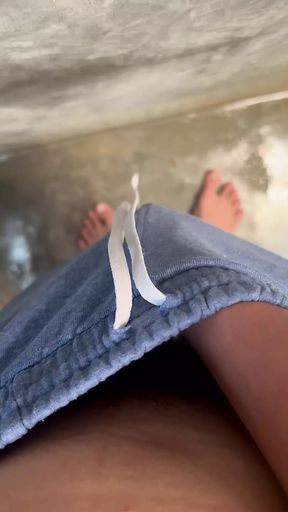 Young Asia Boy Jerk small dick and big cum in public toilets