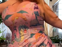 Big boobs milf masturbates with her dildo