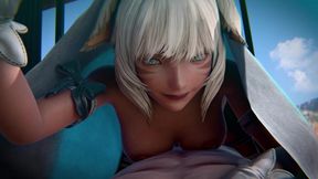 Y'shtola Rhul - Your Submissive Pet Kitty Gives all of Her Holes