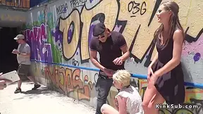 Blonde Fucked And Pissed In Public