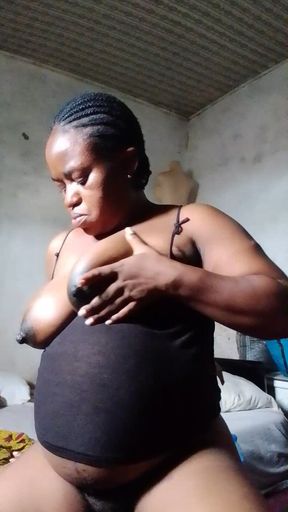 Sweet and Fresh Breast to Suck, Horny Ebony Wifey Looking for a Dark Monster Cock to Bang Her