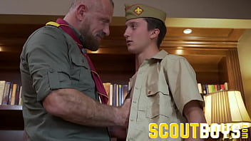 ScoutBoys - Scout gets fingered and cums for older scoutmaster