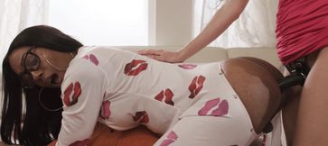 Ebony TS Rough Fuck & Strap-On Play