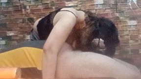 Desi Indian GF Giving BJ to Her BF in a Hotel Room with Clear Hindi Voice