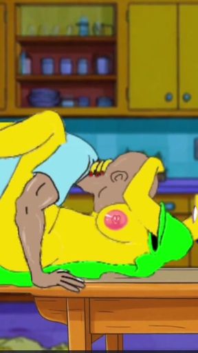 Must-see moment from &quot;Married Housewife Gets Fucked On The Kitchen Table While Her Husband Stands Quietly Behind The Door&quot;