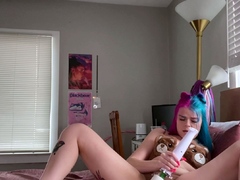 Sexy brunettes sex toy masturbation