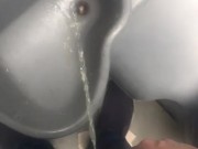 Pissing in a nasty Port a Potty