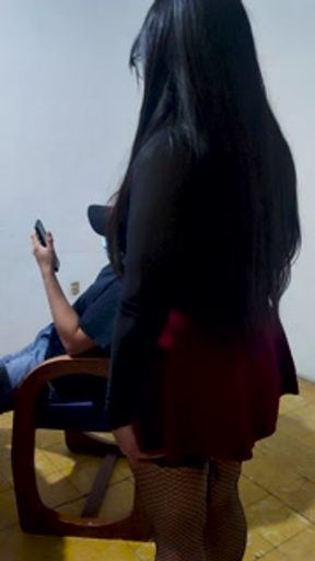 STEPSISTER surprises me WATCHING HER VIDEOS and ASKS ME TO STUFF HER ASS ...