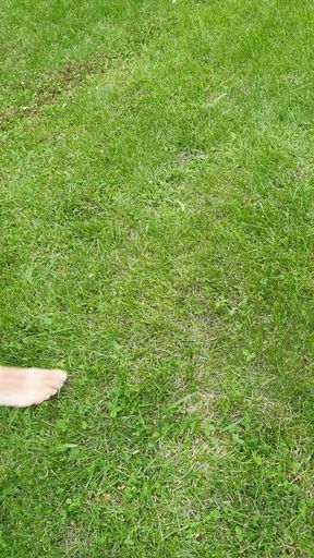 Cumshot on grass