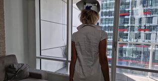 Fetish nurse in bondage. Wanilianna starring as a perverted, fetish nurse with erected nipples and her tits in hard
