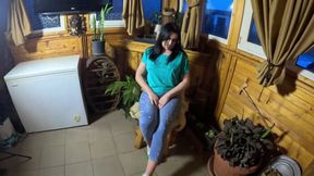 Sorry About My Boss - Shiny Jeans Cameltoe, Deep Blowjob and Wet Squirt Apology