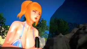 Young Goddess Takes Thick Cock Under Steamy Springs in Erotic Paradise