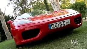 Foot frenzy on a Ferrari!