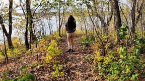 Continue walking bareass in the fall woods; my hubby adores it!