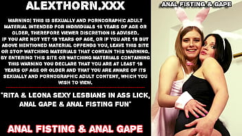 Rita &amp_ Leona sexy lesbians in ass lick, anal gape &amp_ anal fisting fun