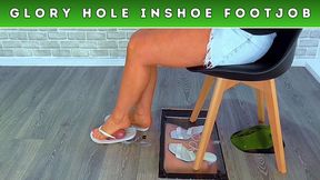 Flip Flop Glory Hole (246) - Leg Cam - Footjob Shoejob Cock Ball Trampling Crush Foot Fetish Unaware Cumshot Cum