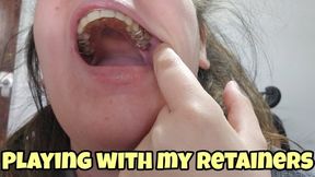 Retainers and Braces Fetish, Playing with My Mouthpiece, Putting It In, Taking It Out, and Teasing with