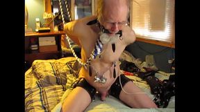 Self bondage ,whipping and masturbating