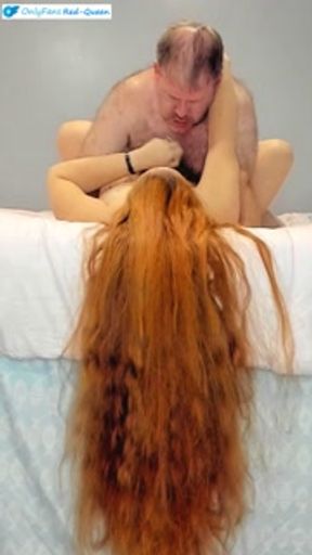 Draping My Long Red Hair Over The Bed While Getting Fucked - Hair Fetish Custom Ordered By A Fan