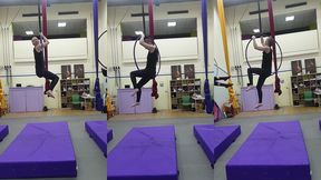 instructor:  keep your knees and your ankles together , willow:  that s hard for eryn!